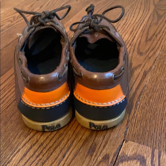 Polo Ralph Lauren leather boat shoes. - Picture 3 of 6